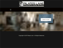 Tablet Screenshot of pilateslane.com